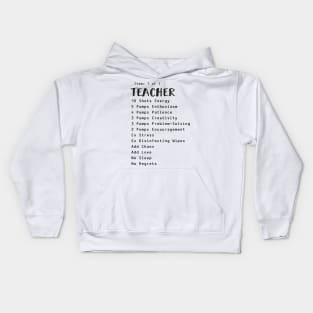 Teacher Starbucks Order - Teacher Coffee Lover Kids Hoodie